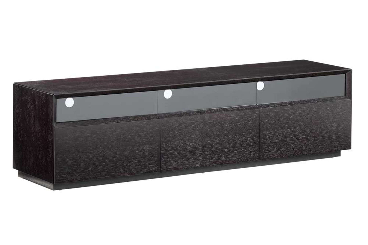 TV023 Dark Oak TV Stand with Black Accents - Modern Media Console
