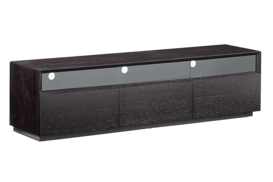 TV023 Dark Oak TV Stand with Black Accents - Modern Media Console