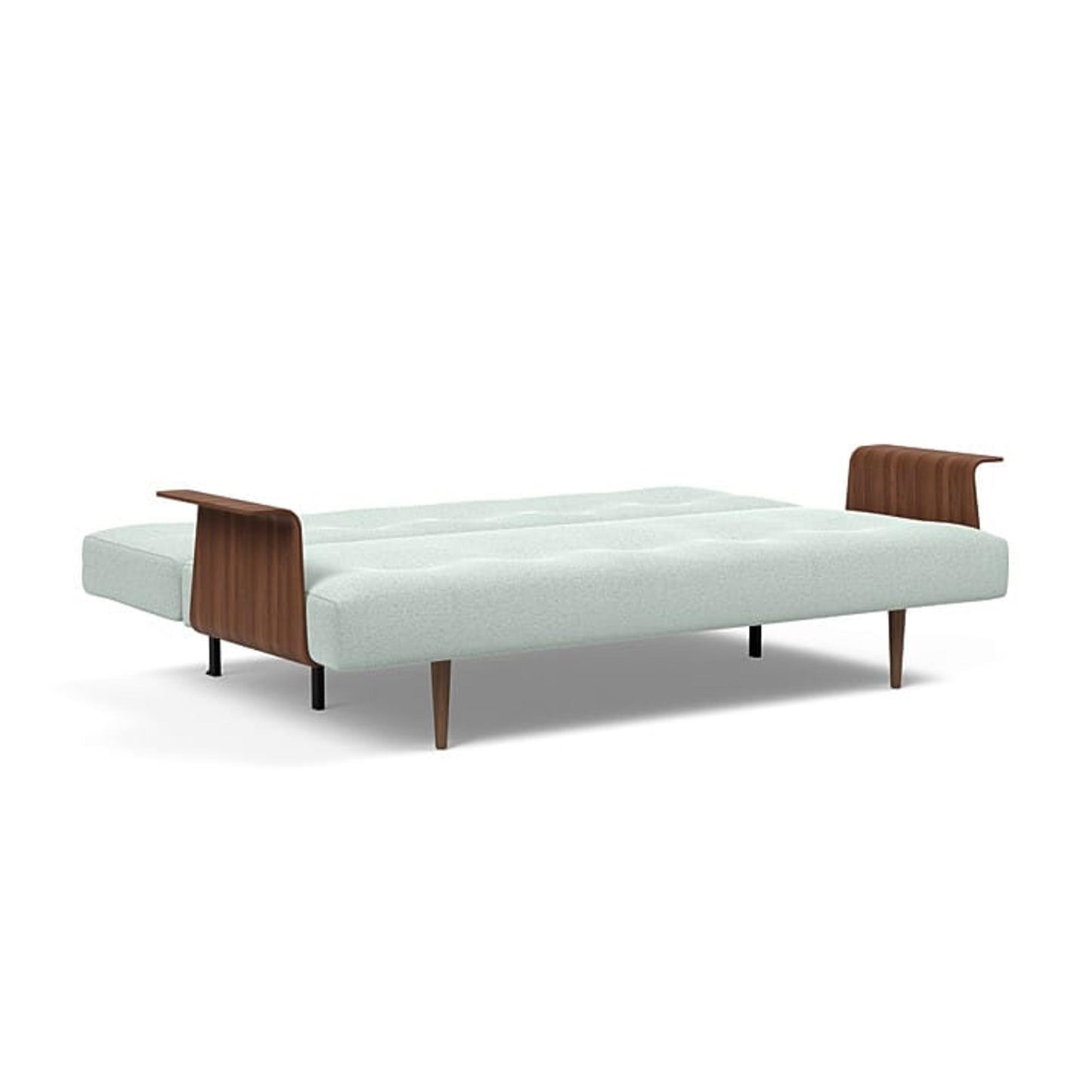 Recast Plus Sofa Bed w/Walnut Arms in Soft Pacific Pearl