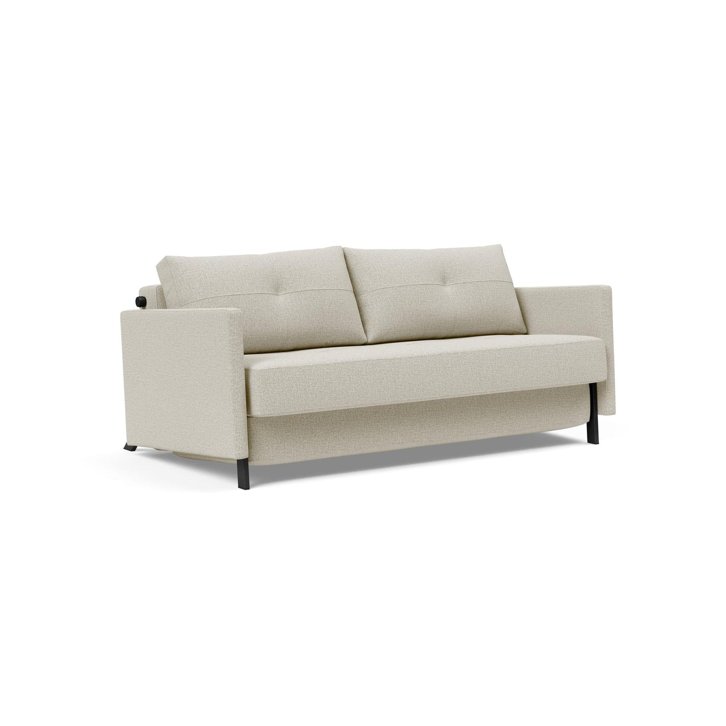 Cubed Deluxe Queen Sofa Bed w/Arms in Mixed Dance Natural