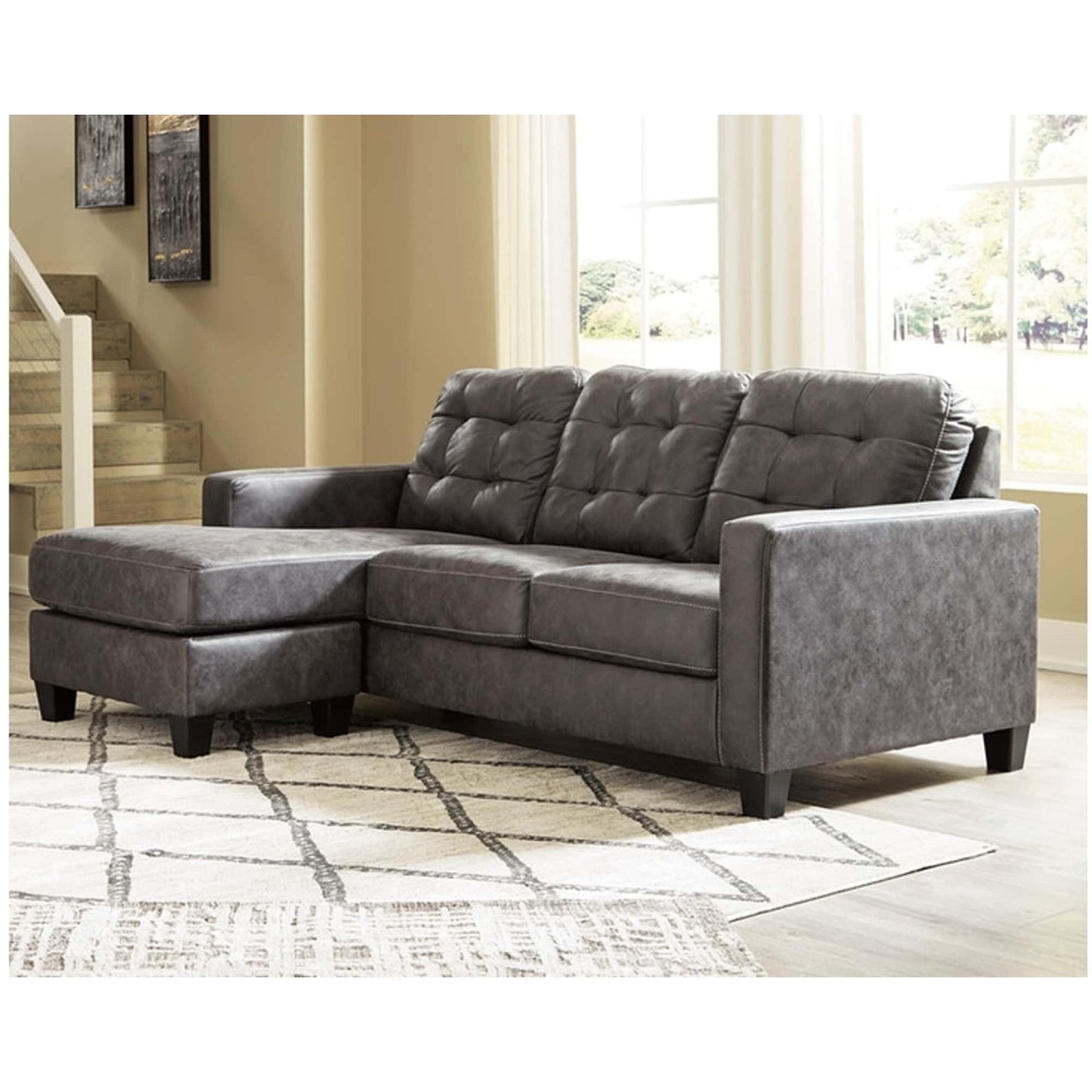 Venaldi Sofa Chaise in Gray