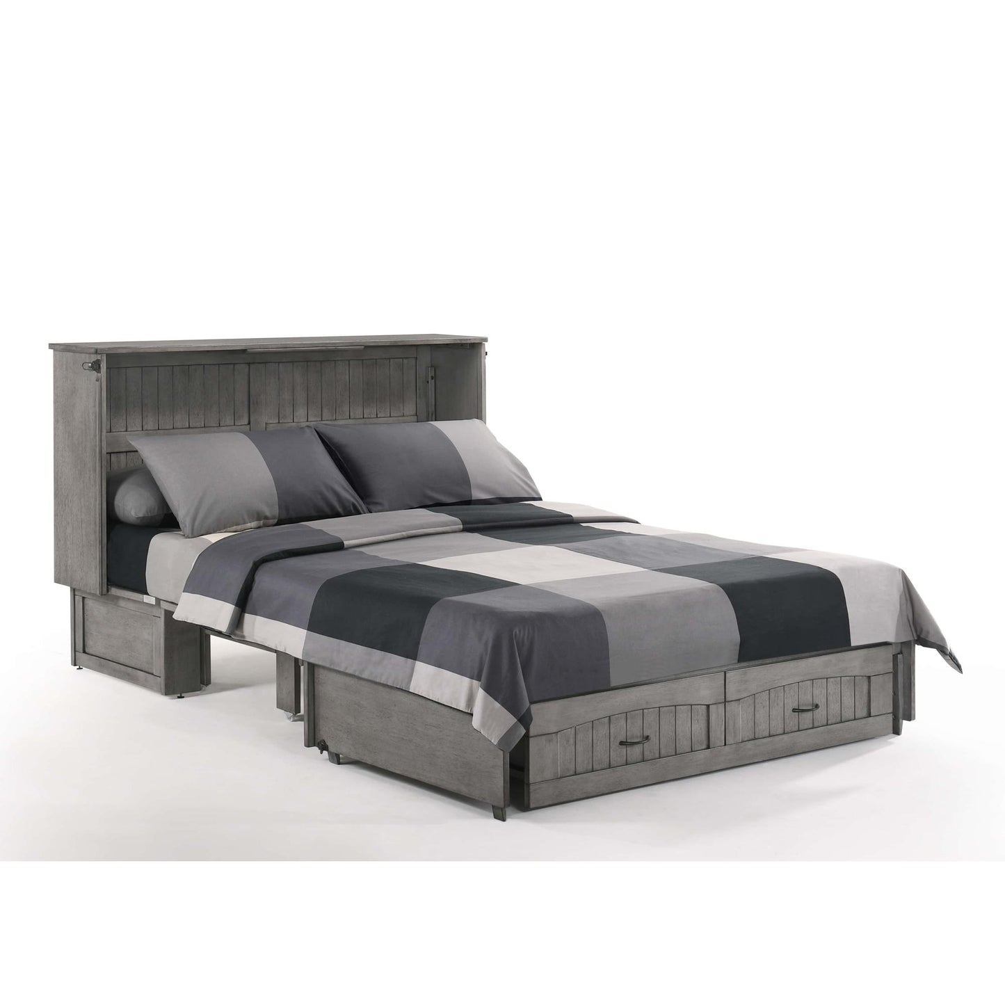 The Alpine Murphy Cabinet Bed in Rustic Gray