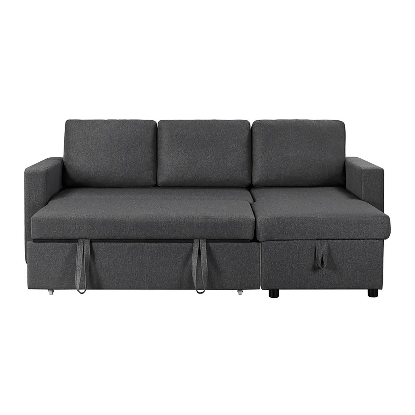 Avila Reversible Sectional Sofa Bed in Dark Gray