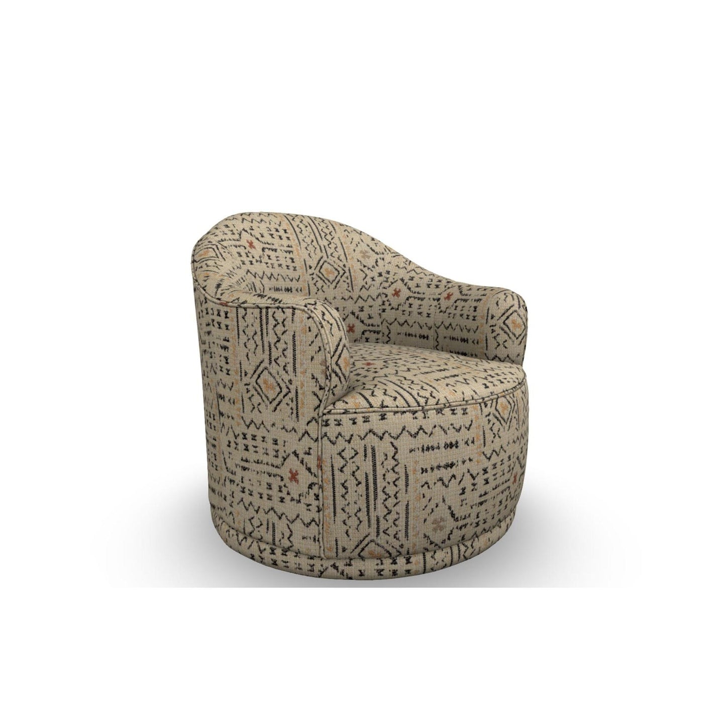 April Swivel Chair in Linen Fabric