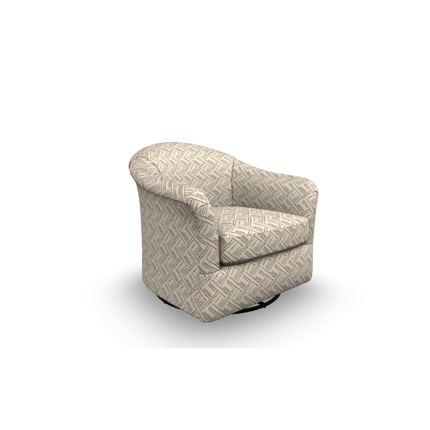 Darby Swivel Glider in Toffee Fabric