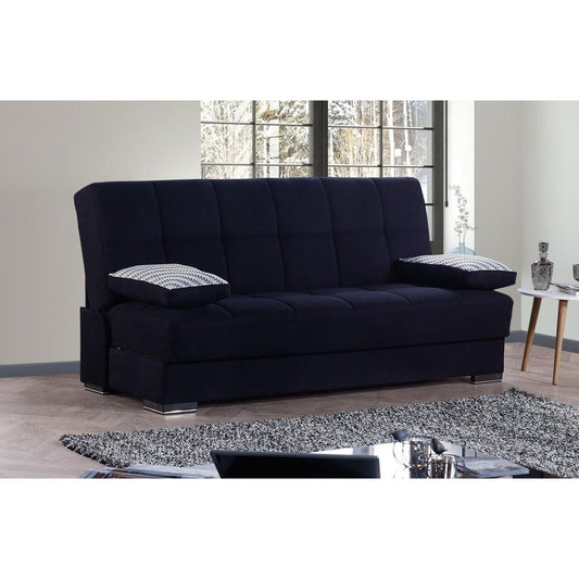 Soho Convertible Sofa Bed in Black Fabric