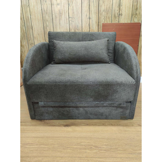 Easy-Flip Deluxe Chair Bed in Brown Fabric