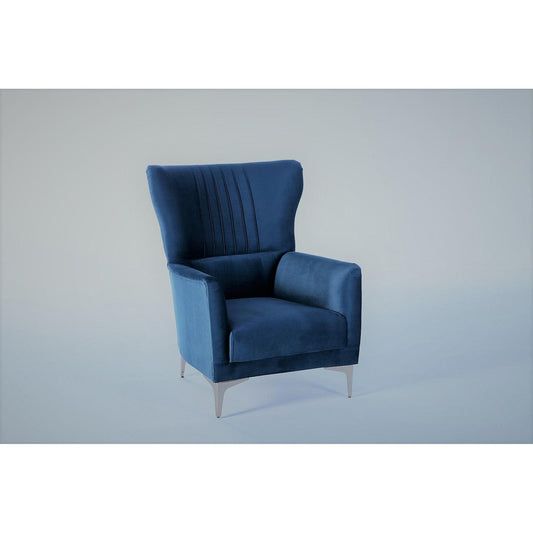 Carlino Accent Chair in Napoly Navy Blue