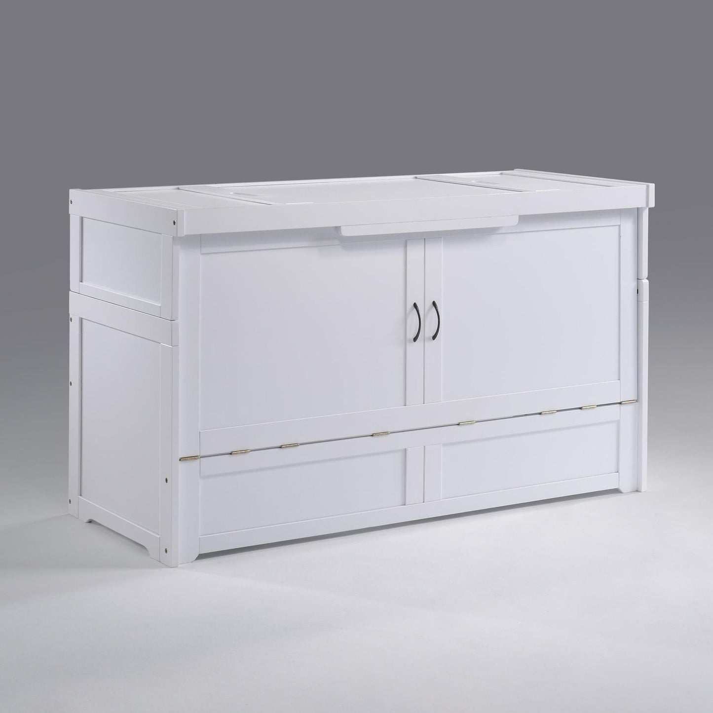 Cube Murphy Cabinet Bed in White