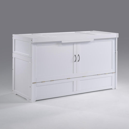 Cube Murphy Cabinet Bed in White