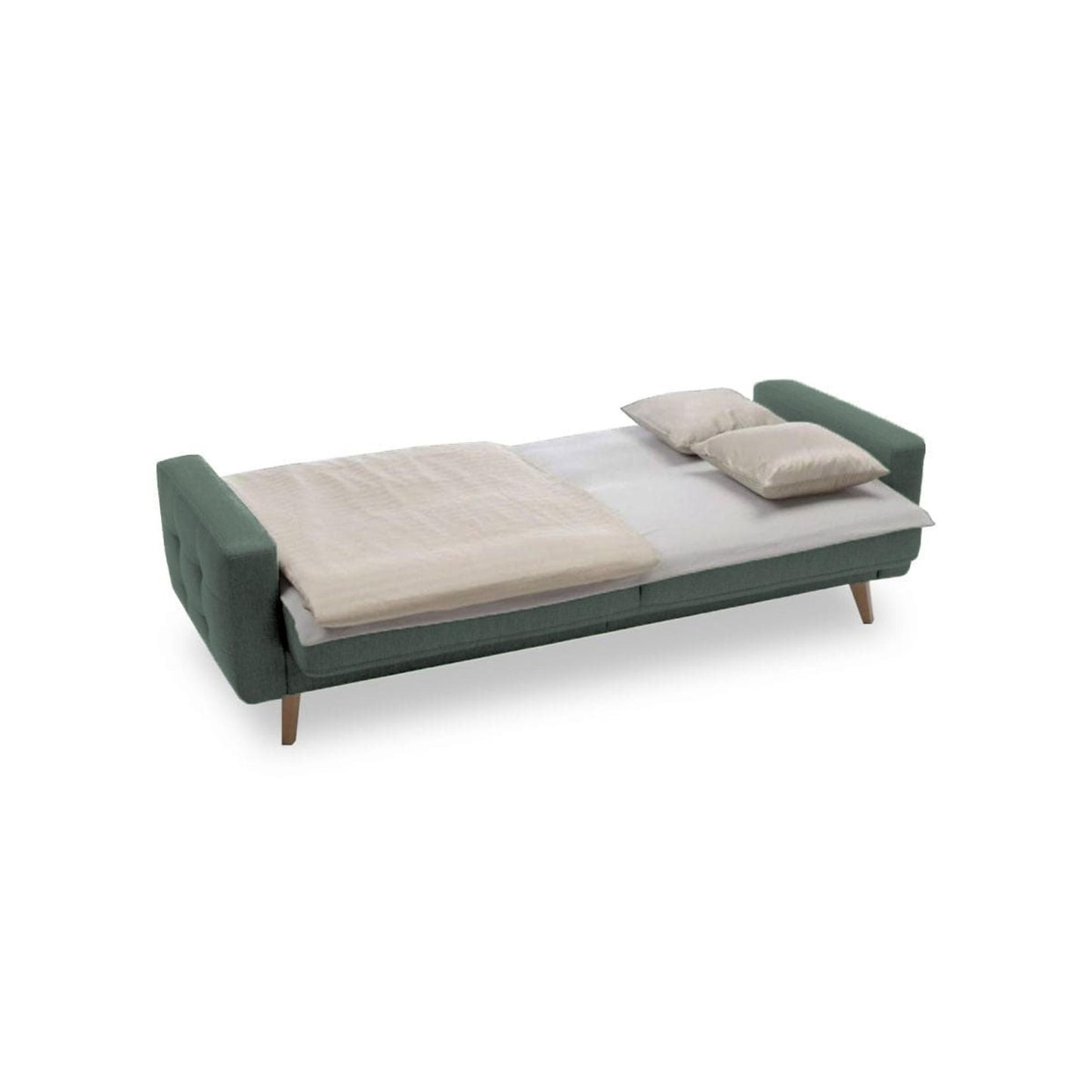 Nappa Sofa Bed Sleeper in Green