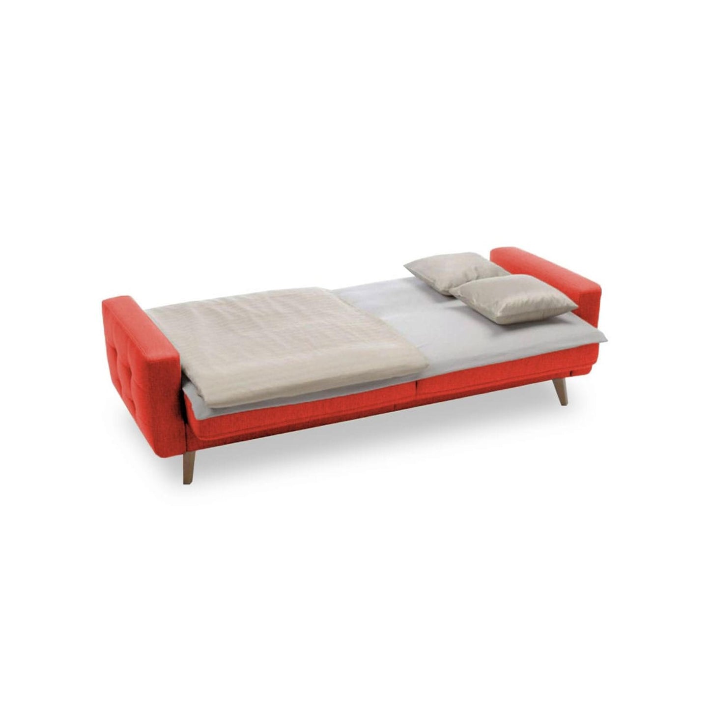 Nappa Sofa Bed Sleeper in Terracotta