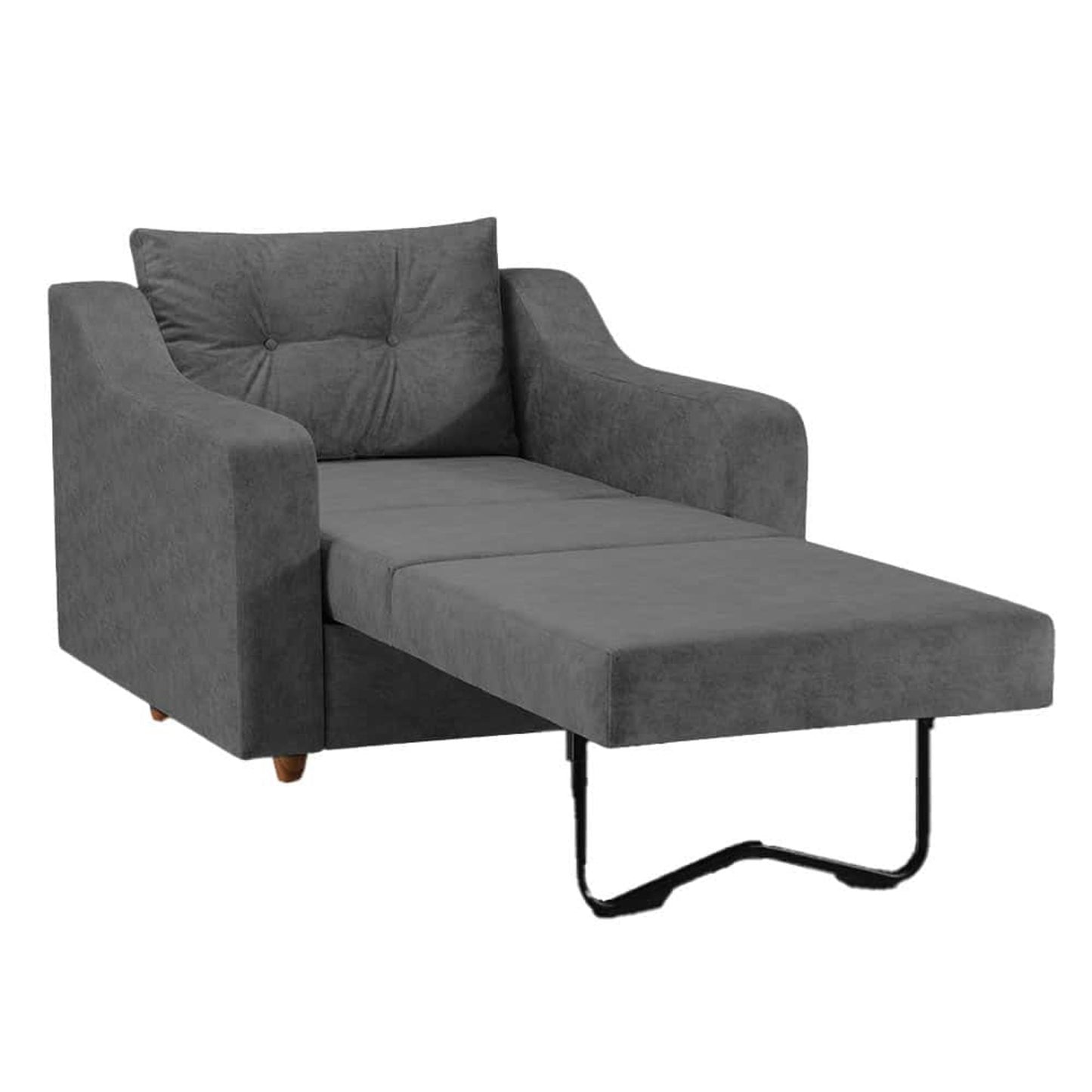 Leo Chair Bed in Dark Gray Fabric
