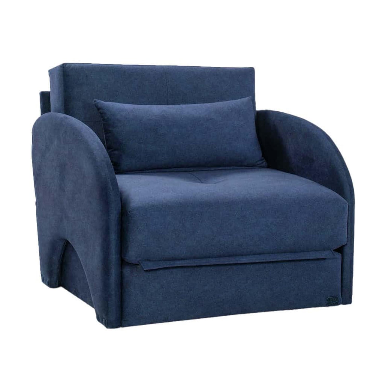 Easy-Flip Deluxe Chair Bed in Blue Fabric