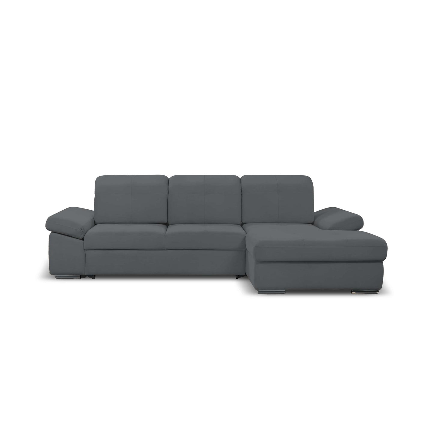 Lion Sectional Sofa Sleeper in Perfect Dark Gray