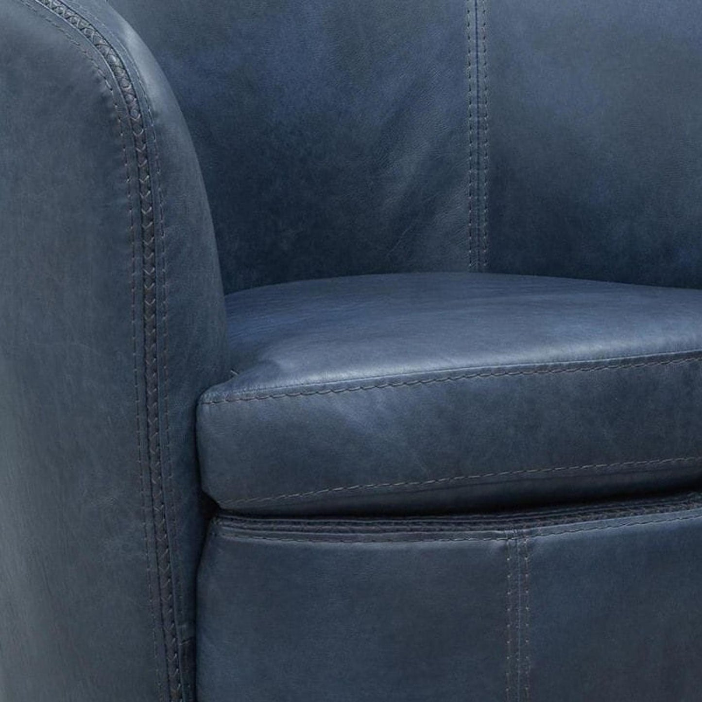 Barolo Swivel Club Chair in Vintage Navy