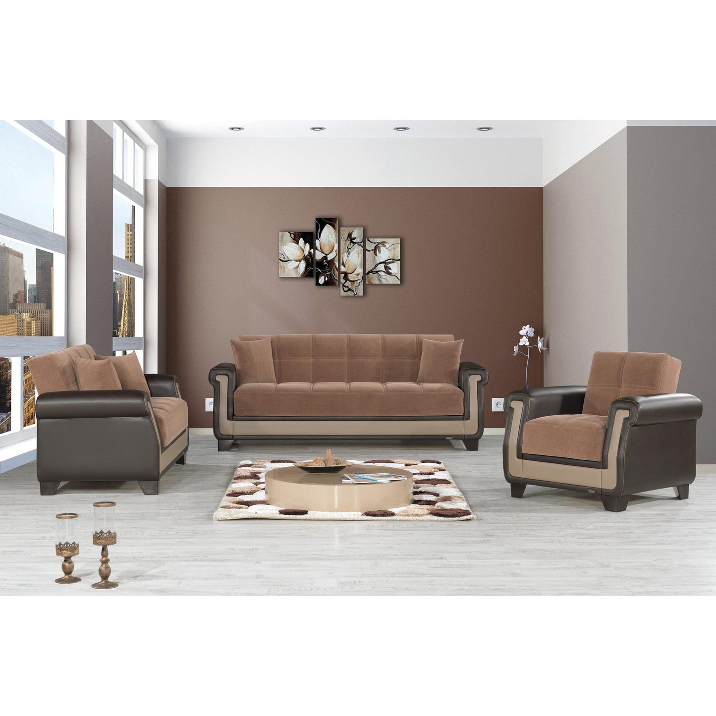 Proline Convertible Sofa Bed in Brown