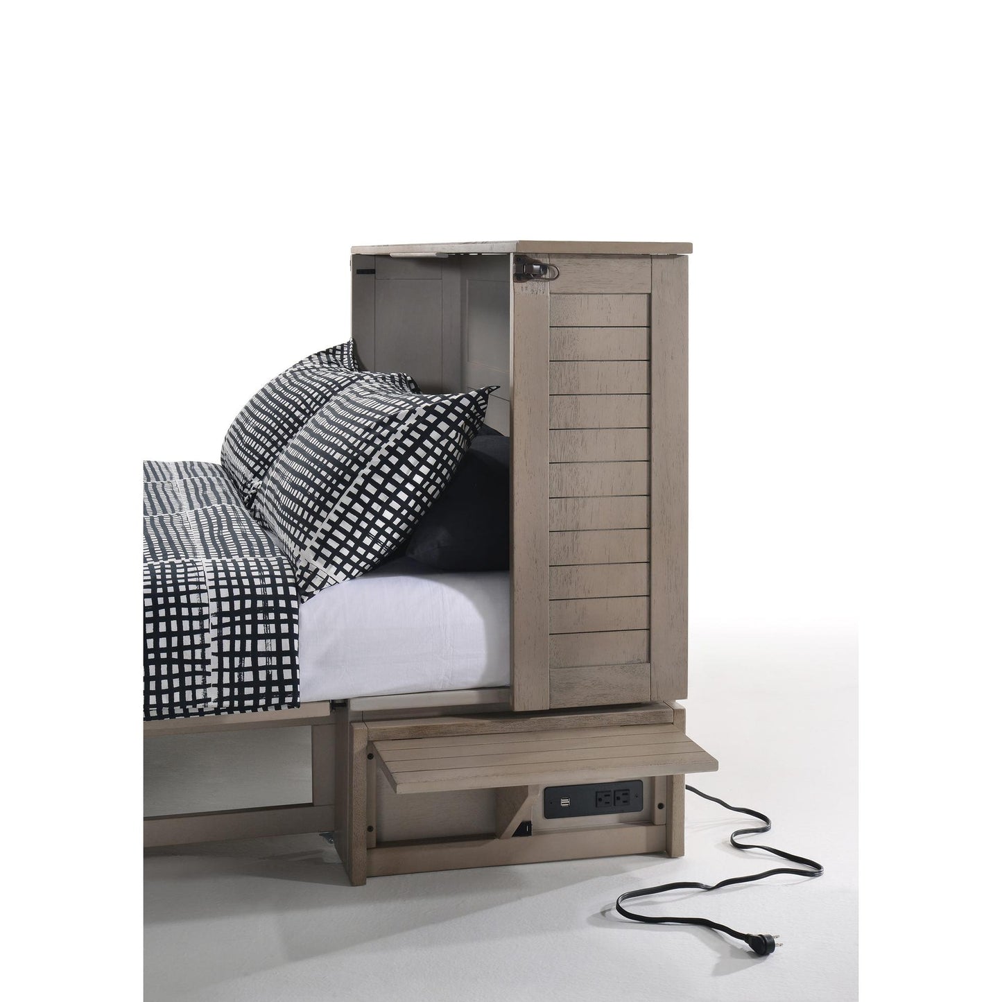 Poppy Murphy Cabinet Bed in Brushed Driftwood