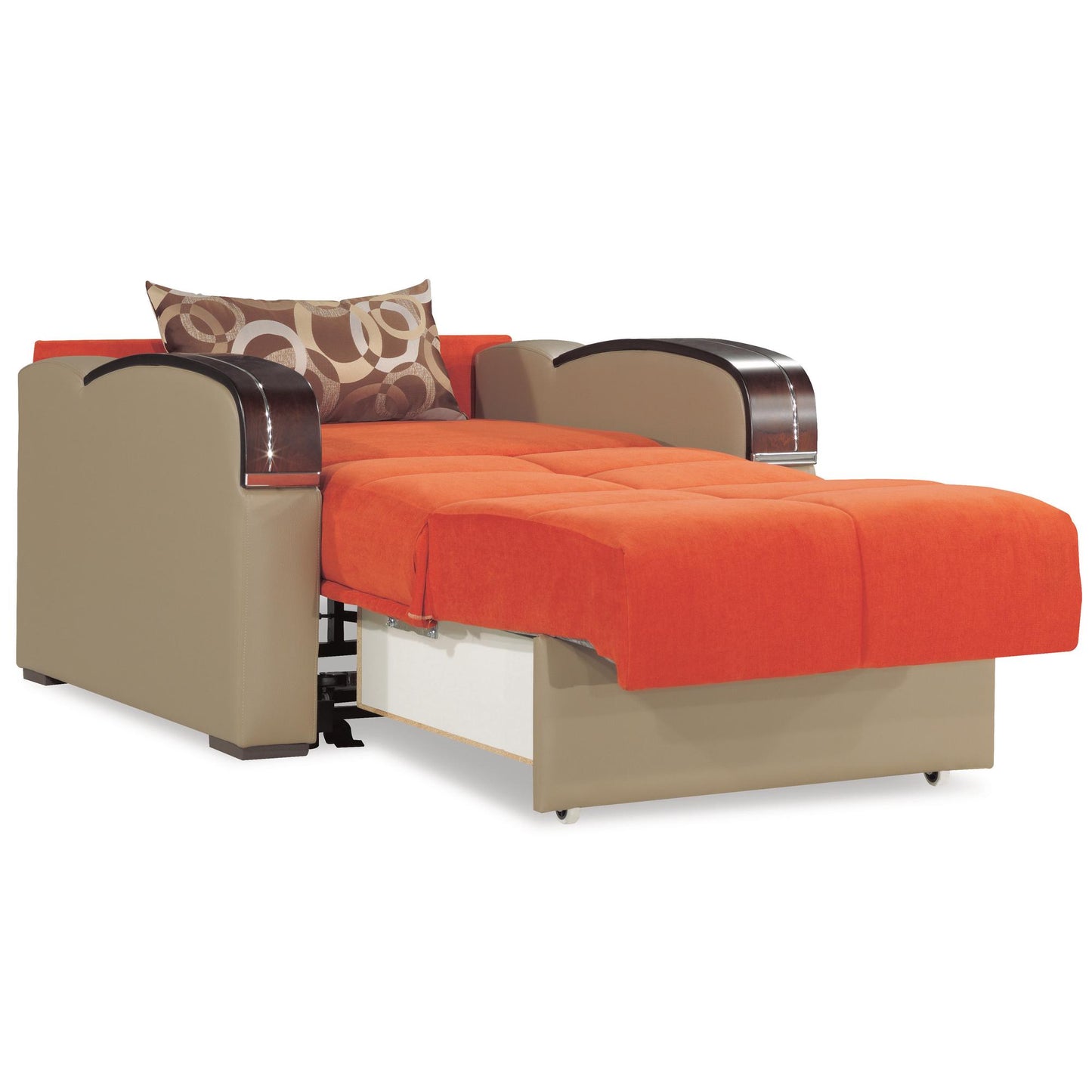 Sleep Plus Convertible Chair in Orange