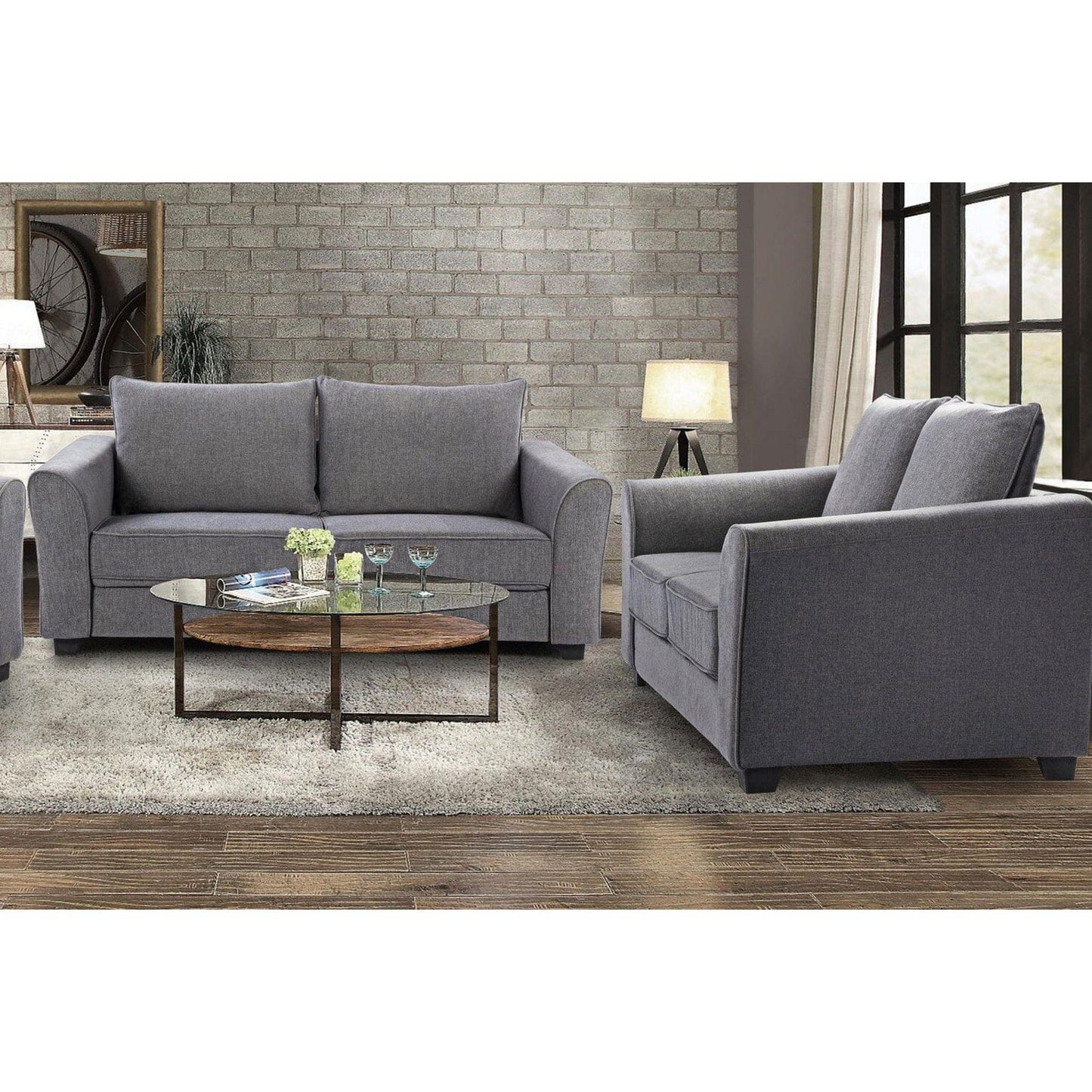 Sofa in Gray Chenille