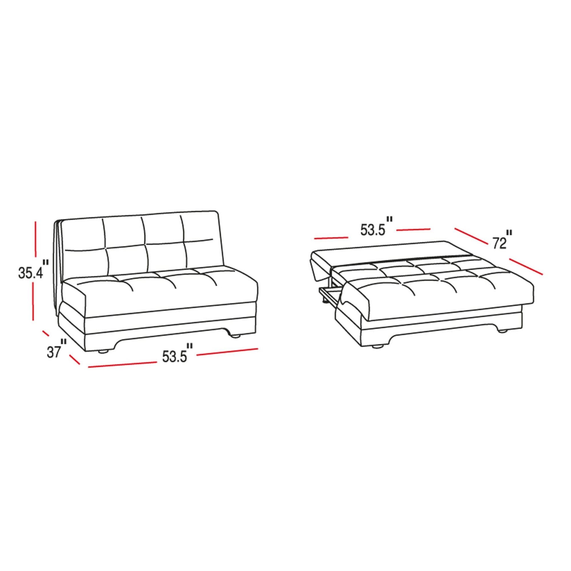 Twist Loveseat Sleeper In Astoral Light Brown – Functional Furniture